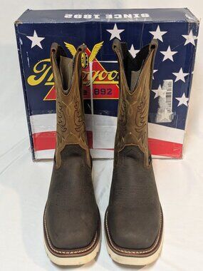THOROGOOD 814-4332 MENS 10 D-AMERICAN HERITAGE Square Toe Wellington PULL ON